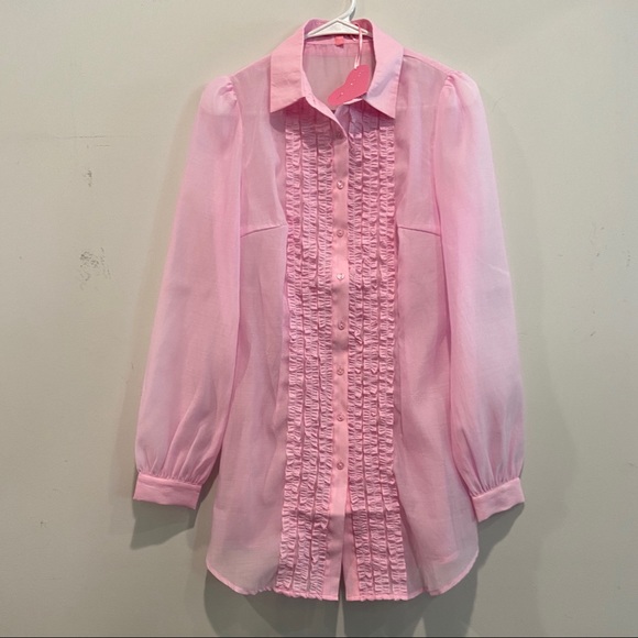 Dolls Kill Dresses & Skirts - Sugar Thrillz. NWT. Pink ruffle front dress.